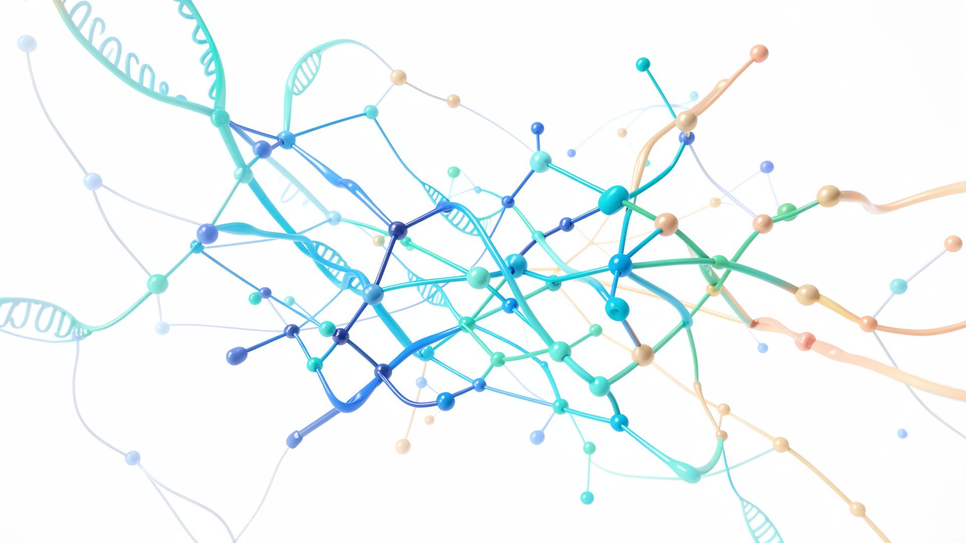 Illustration of a connected multi-omics molecular network